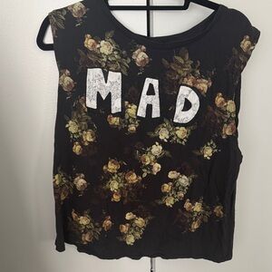 Floral Graphic Sleeveless Top MAD